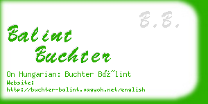 balint buchter business card